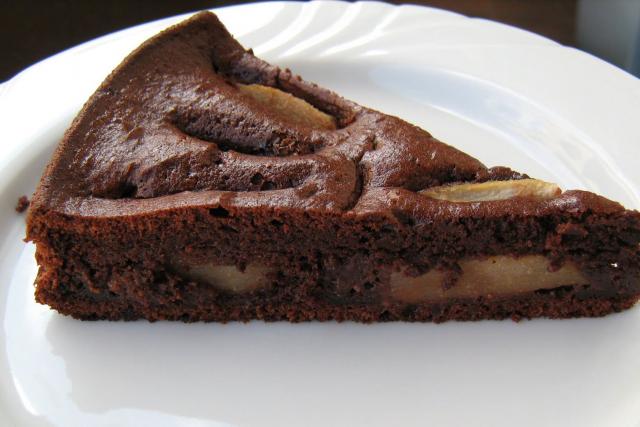 Грушевый пирог с шоколадом